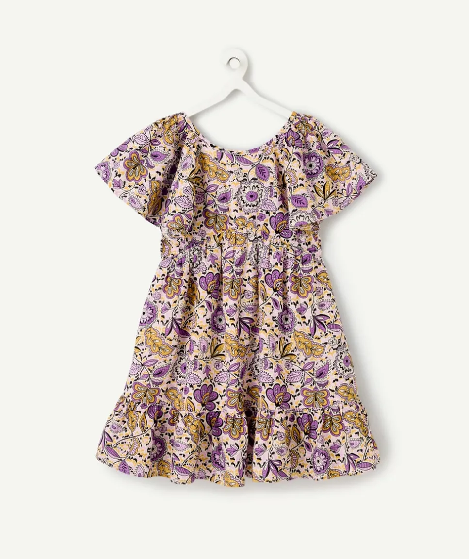 Robe floral à volants fille