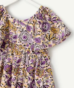 Robe floral à volants fille
