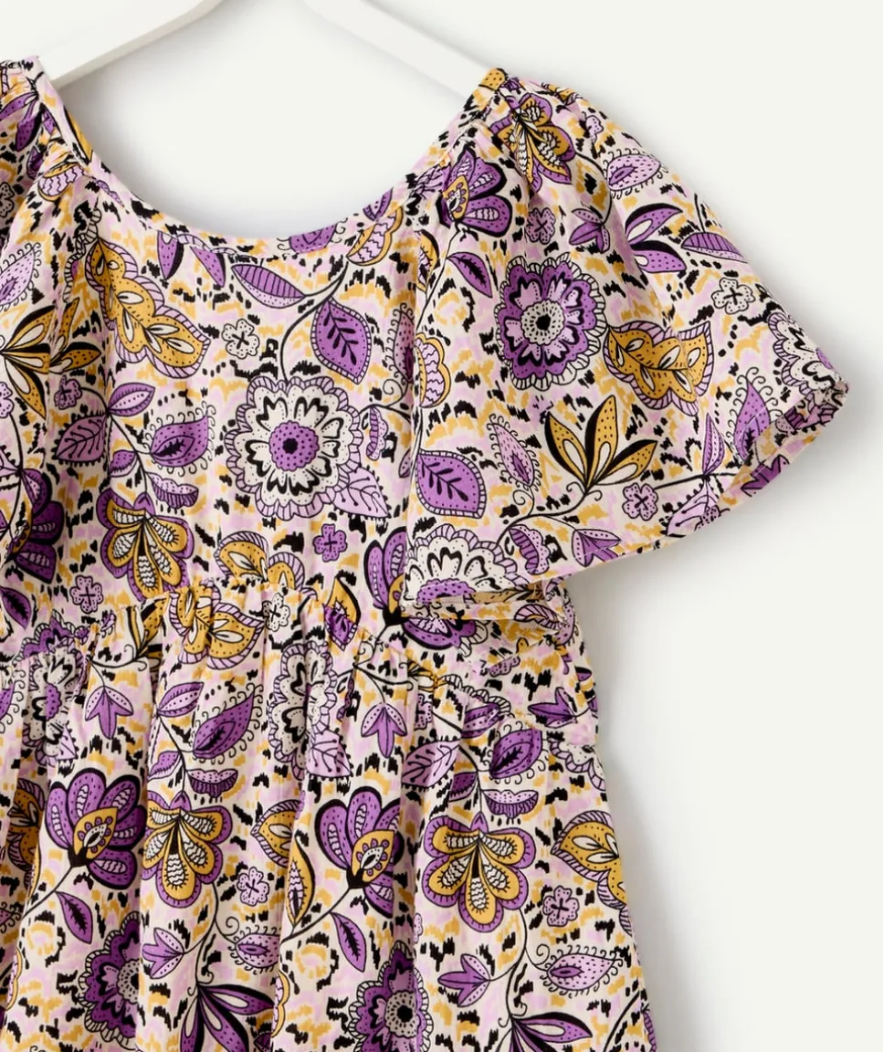Robe floral à volants fille