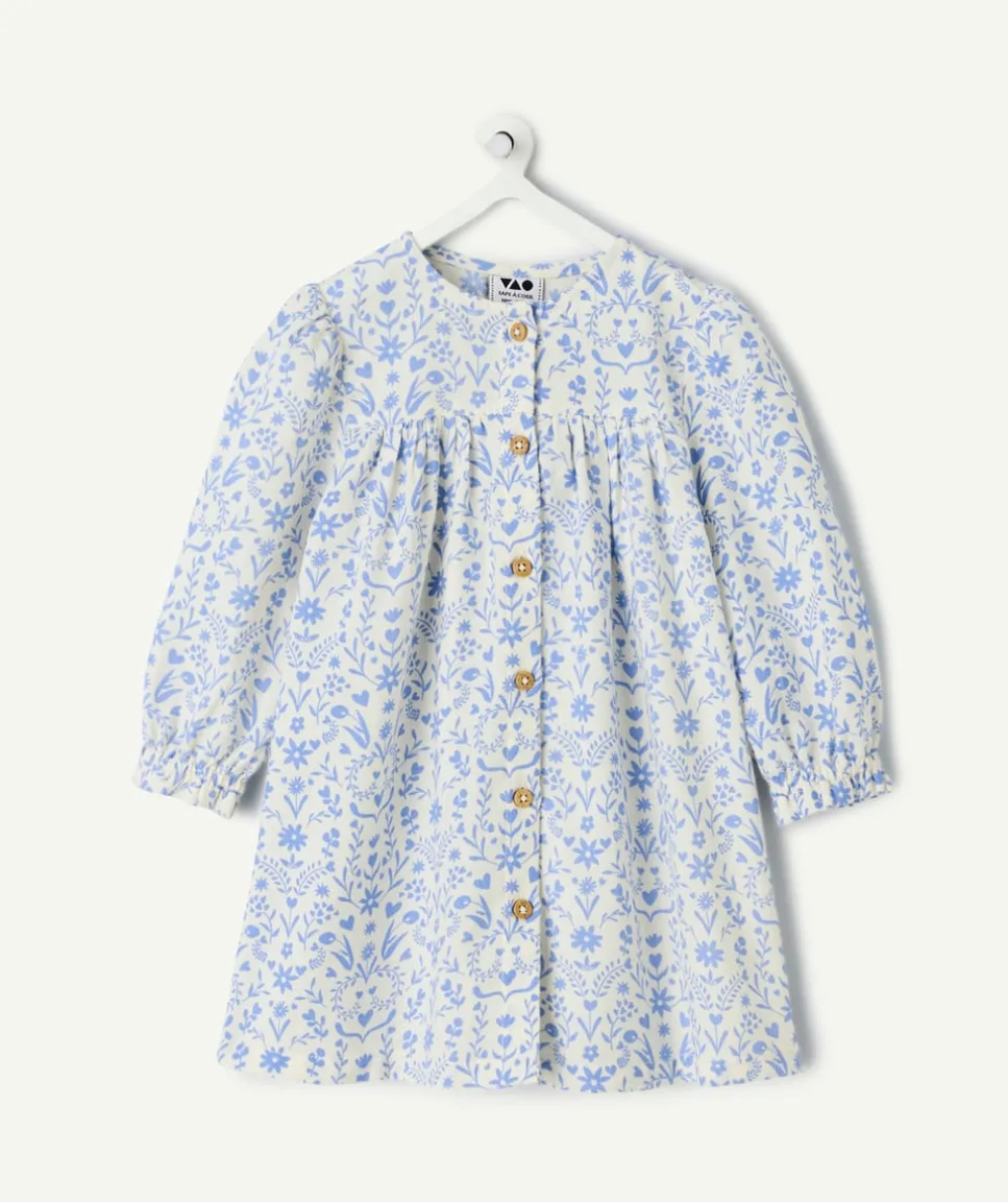 Robe manches longues bébé fille imprimée floral