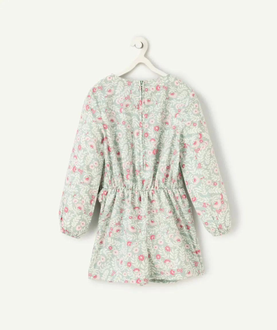Robe manches longues fille en coton bio