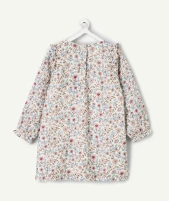 Robe manches longues fille imprimé floral