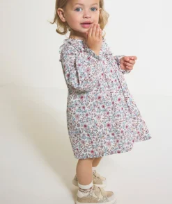 Robe manches longues fille imprimé floral