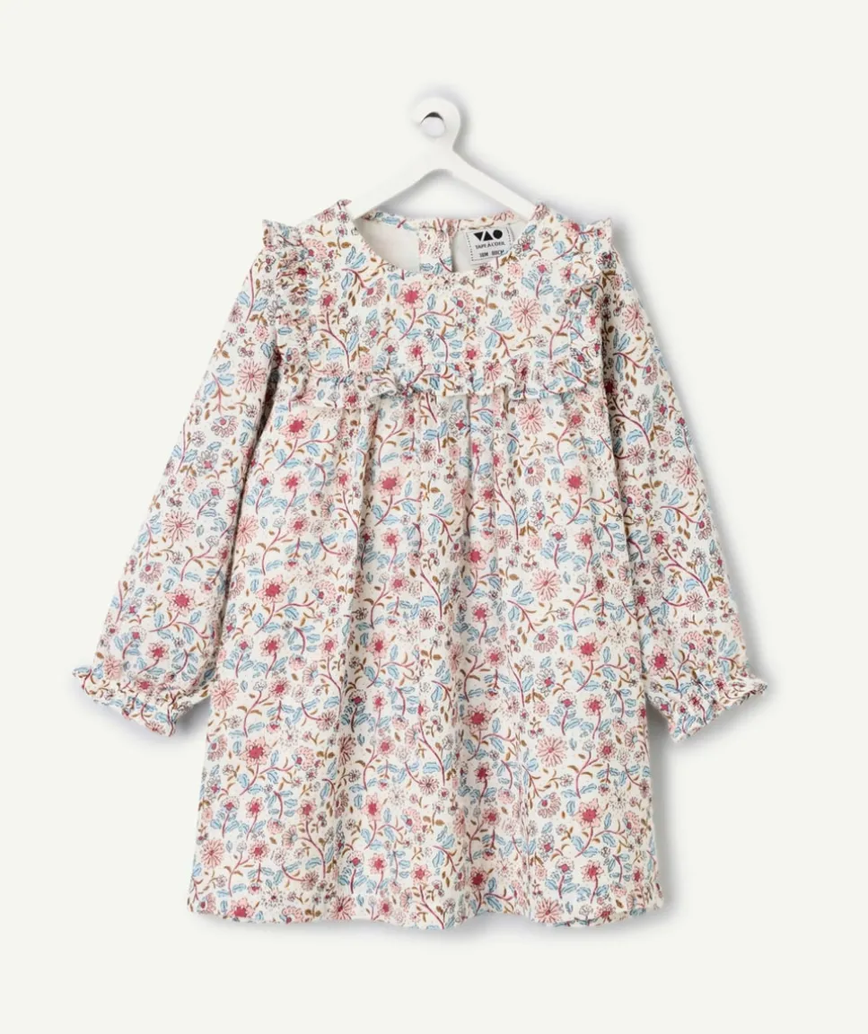 Robe manches longues fille imprimé floral
