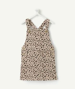 Robe salopette bébé fille imprimé léopard