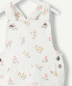 Robe salopette bébé fille imprimé floral