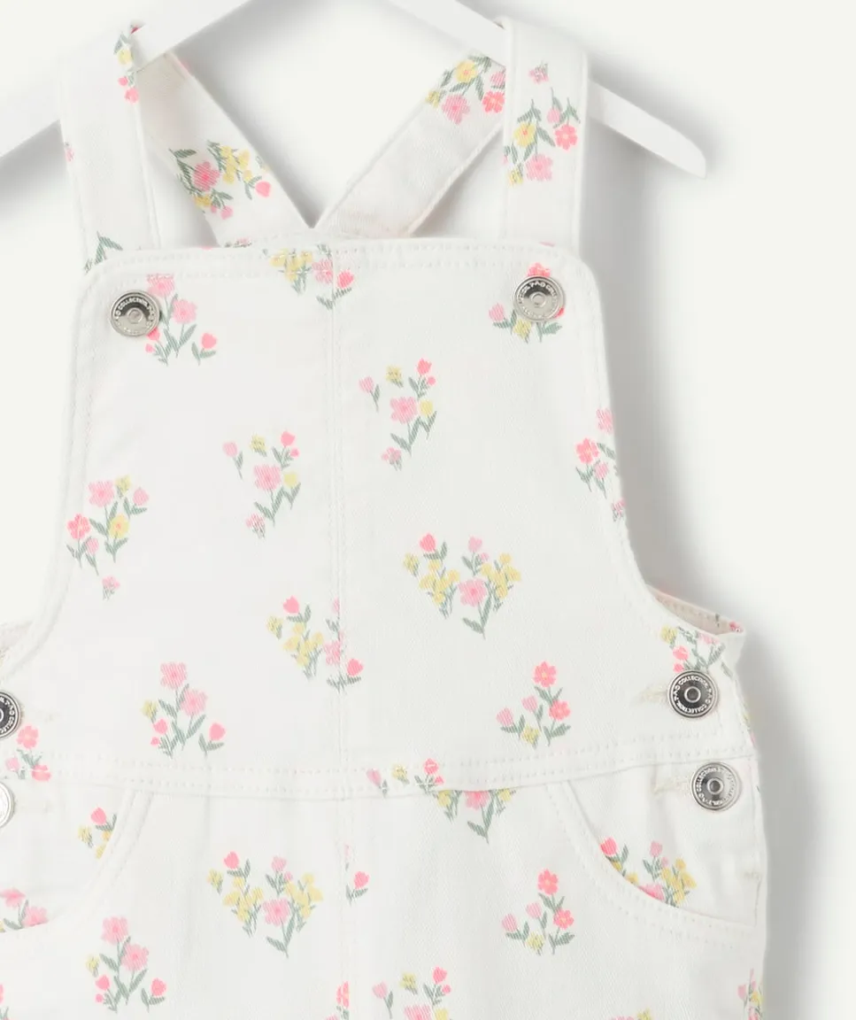 Robe salopette bébé fille imprimé floral