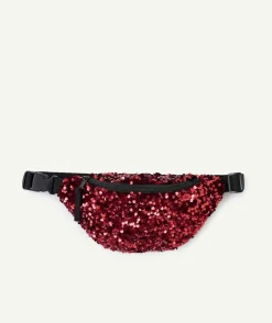 Sac banane fille sequins rouges
