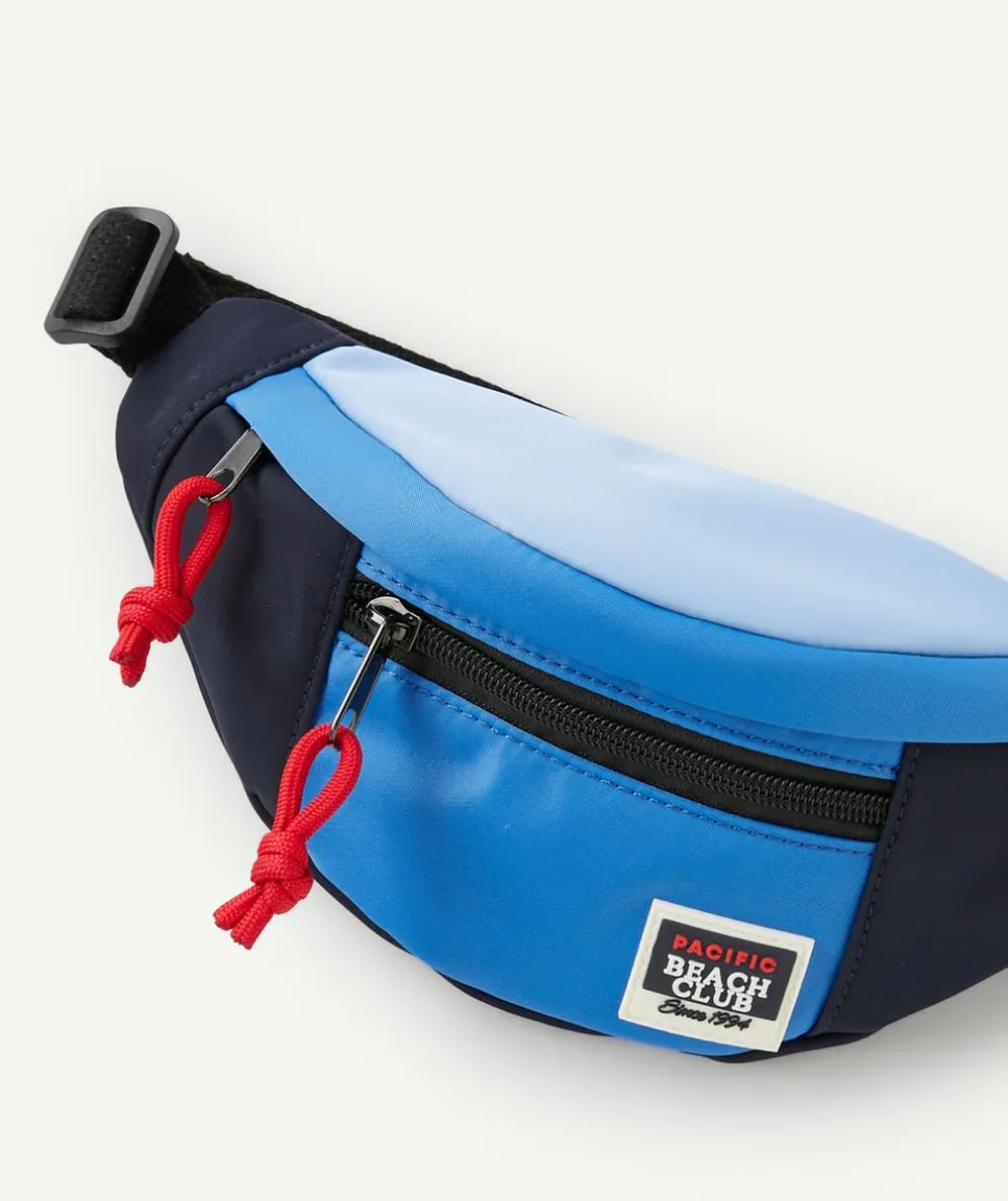 Sac banane garçon colorblock bleu et noir