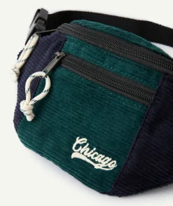 Sac banane garçon velours vert