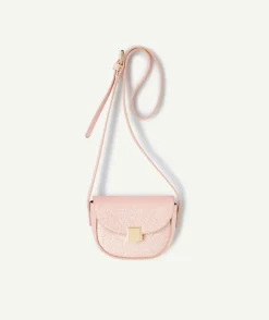 Sac bandoulière fille à paillettes rose