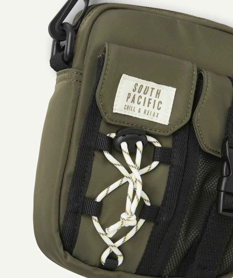 Sac bandoulière garçon vert imprimé