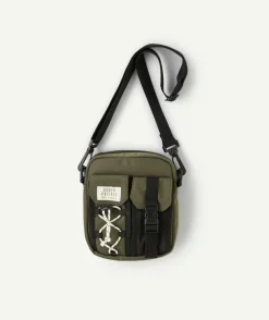 Sac bandoulière garçon vert imprimé