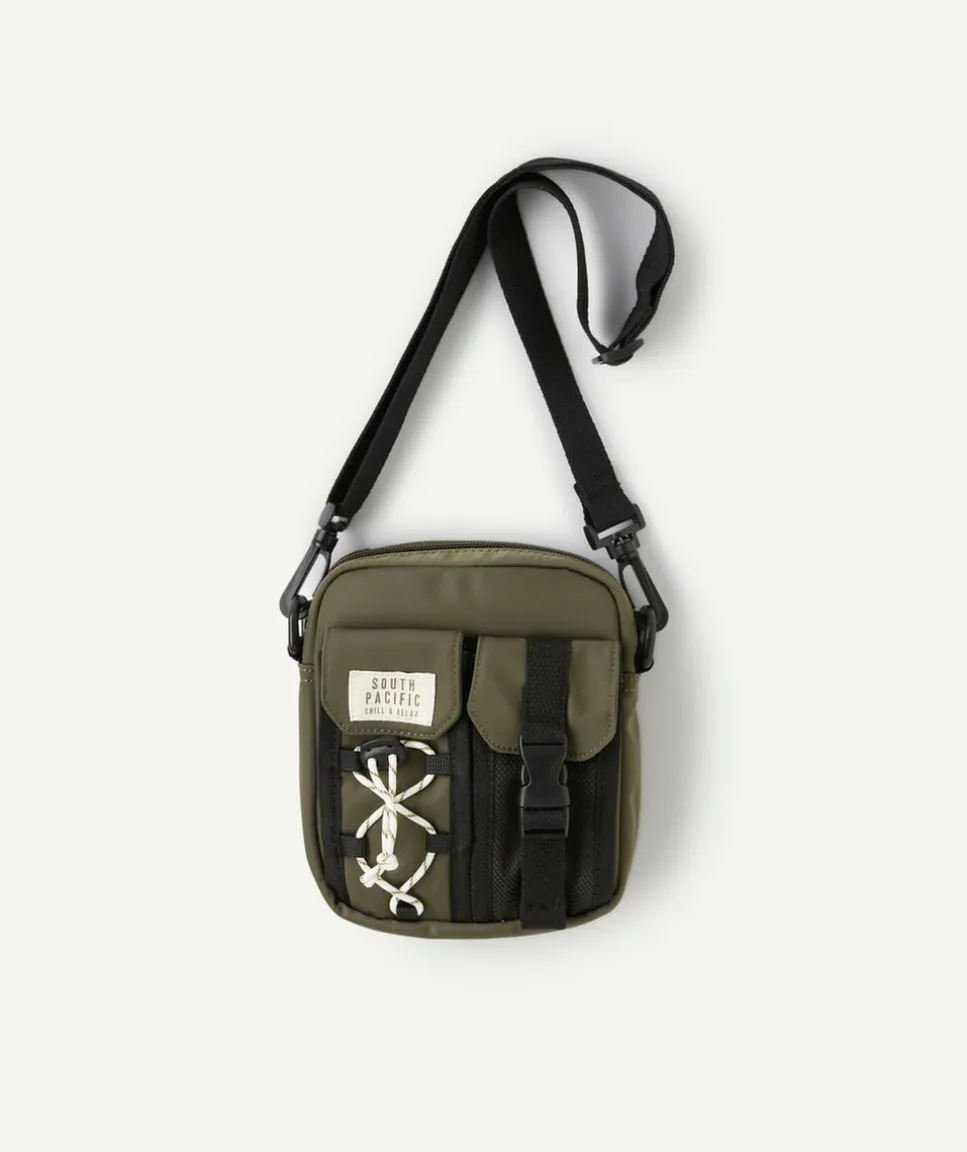 Sac bandoulière garçon vert imprimé