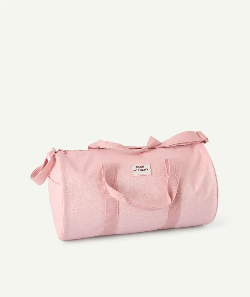 Sac bowling fille rose pailleté zippé