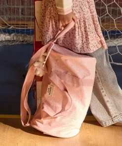 Sac bowling fille rose pailleté zippé