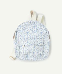 Sac à dos bébé fille imprimé floral bleu