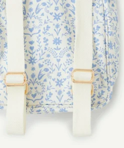 Sac à dos bébé fille imprimé floral bleu