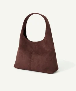 Sac fille marron effet daim