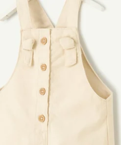 Salopette bébé fille écrue boutonnée