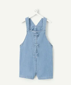 Salopette bébé fille en denim bleu