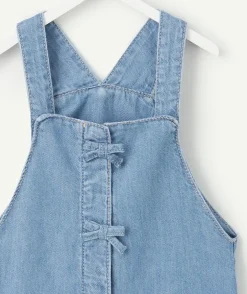 Salopette bébé fille en denim bleu