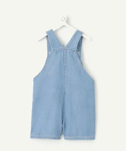 Salopette bébé fille en denim bleu