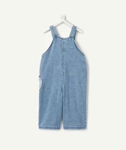 Salopette bébé fille en denim bleu