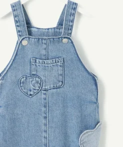 Salopette bébé fille en denim bleu