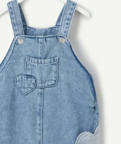 Salopette bébé fille en denim bleu