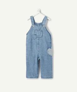 Salopette bébé fille en denim bleu