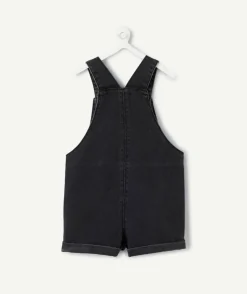 Salopette bébé fille en denim noir