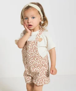 Salopette bébé fille imprimé léopard