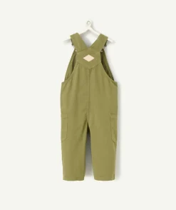 Salopette bébé garçon en viscose labellisée kaki
