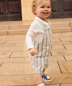 Salopette bébé garçon rayée