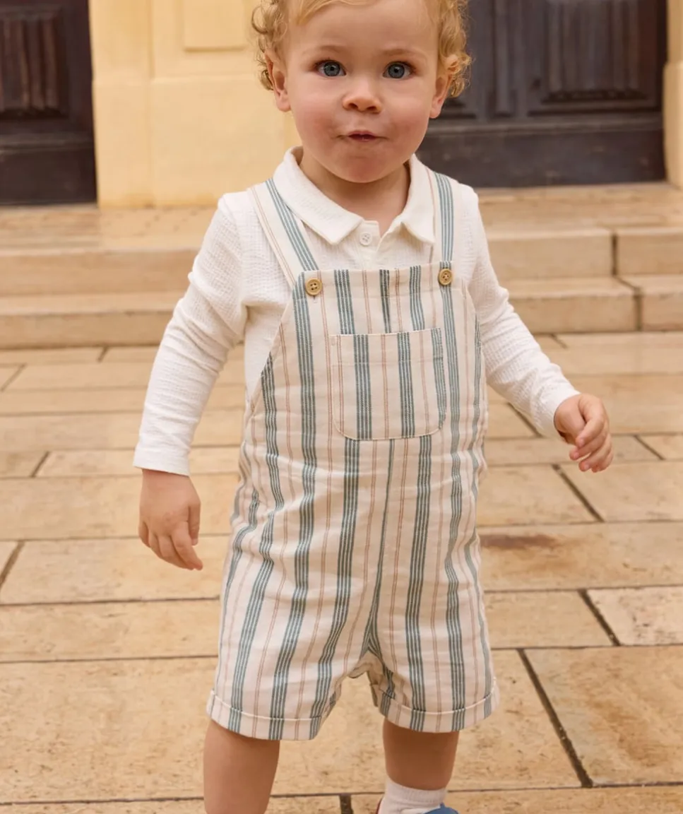 Salopette bébé garçon rayée