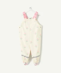 Salopette de pluie bébé fille imprimé fleurs