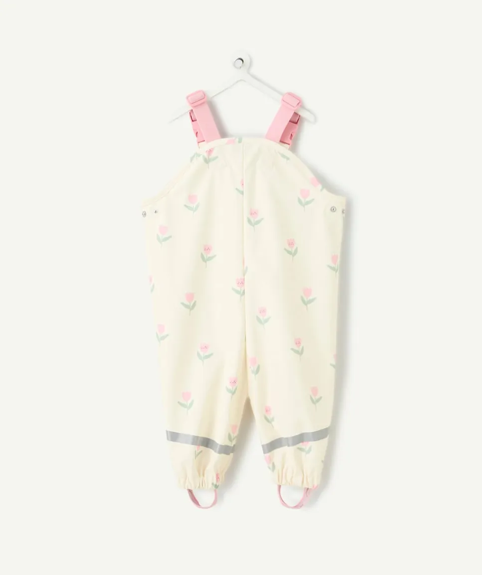 Salopette de pluie bébé fille imprimé fleurs