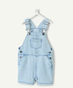 Salopette en jean bébé garçon bleu