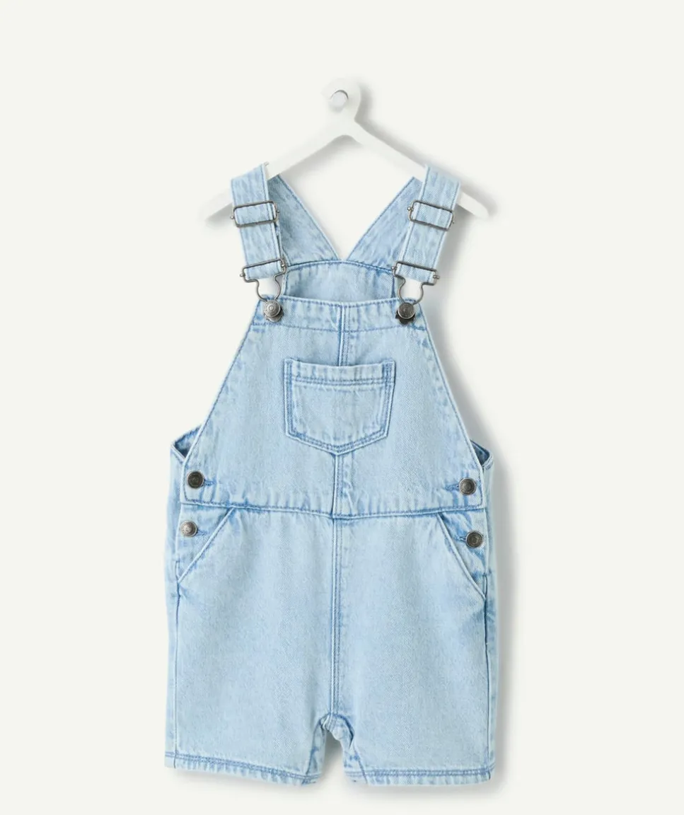 Salopette en jean bébé garçon bleu