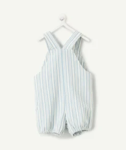 Salopette naissance garçon rayée