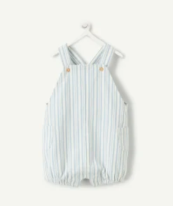 Salopette naissance garçon rayée