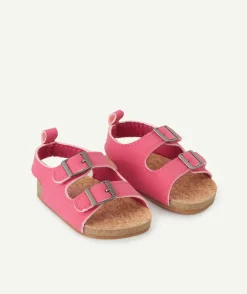 Sandales bébé fille à scratch roses