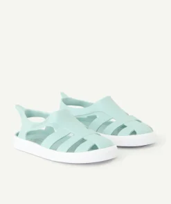 Sandales bébé fille vert menthe souple pour la plage