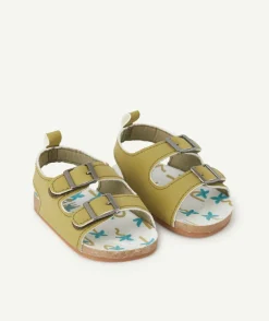 Sandales bébé garçon à scratch vertes