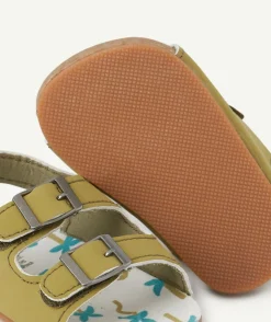 Sandales bébé garçon à scratch vertes