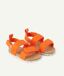 Sandales ouvertes bébé garçon à scratch oranges
