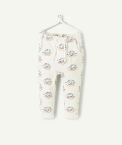 Sarouel bébé garçon en fibres recyclées gris imprimé chien