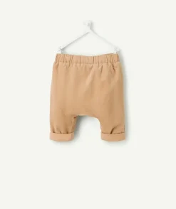 Sarouel naissance garçon en coton beige