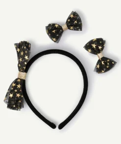 Set de 3 accessoires cheveux pour fille thème étoiles